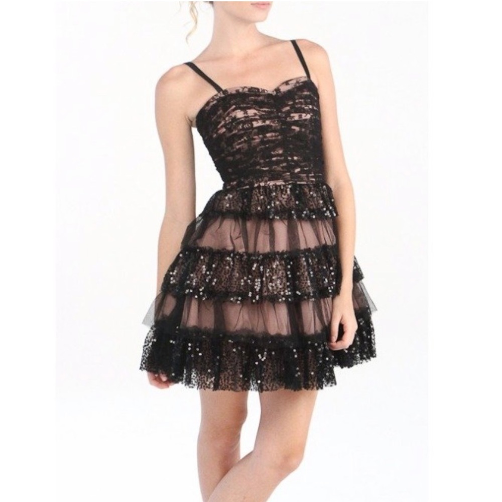 Betsey Johnson Tulle, Ruffle & Sequin Party Dress